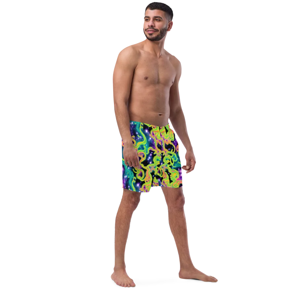 Cosmic Serpentine on Swim Trunks — Right Front