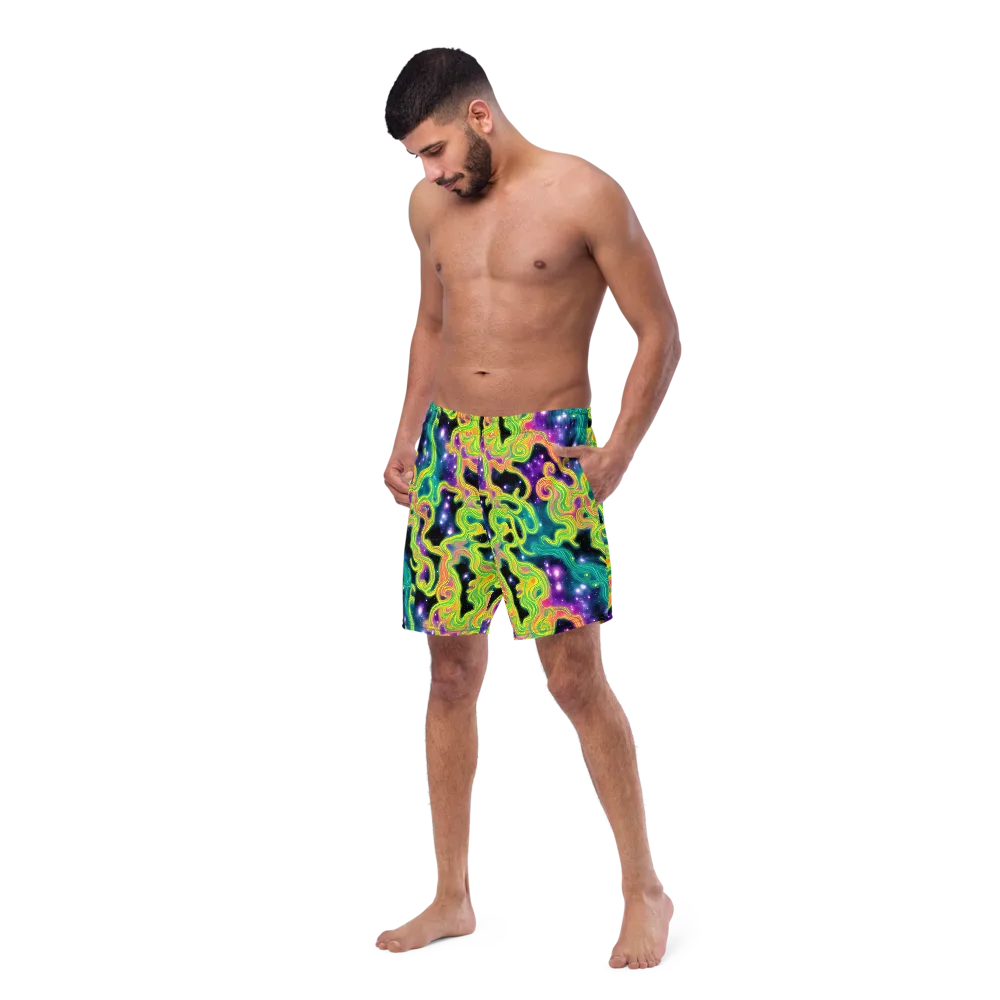 Cosmic Serpentine on Swim Trunks — Left Front