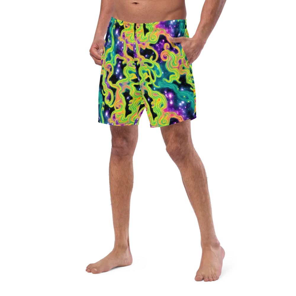 Cosmic Serpentine on Swim Trunks — Left Front