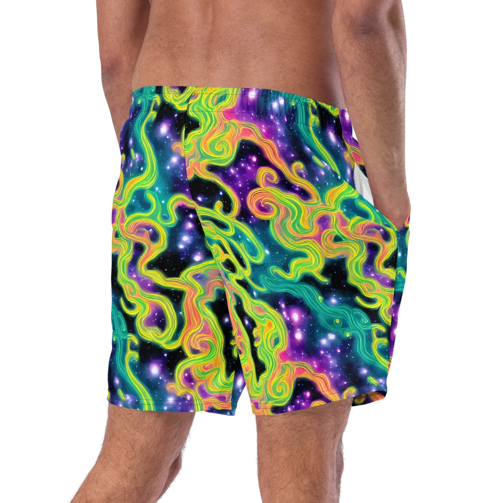 Cosmic Serpentine on Swim Trunks — Right Back