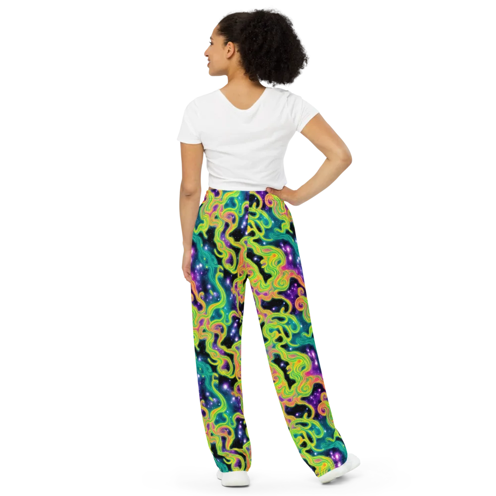 Cosmic Serpentine on Wide-Leg Pants — Back