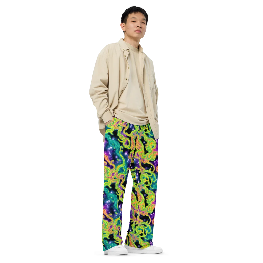 Cosmic Serpentine on Wide-Leg Pants — Right Front