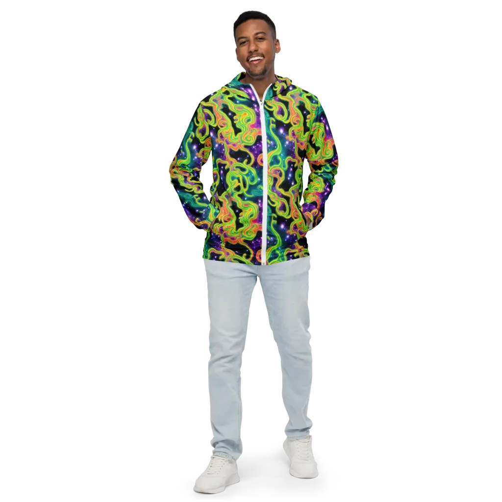 Cosmic Serpentine on Men's Windbreaker — Front