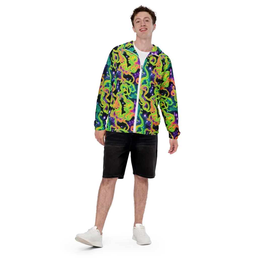 Cosmic Serpentine on Men's Windbreaker — Front