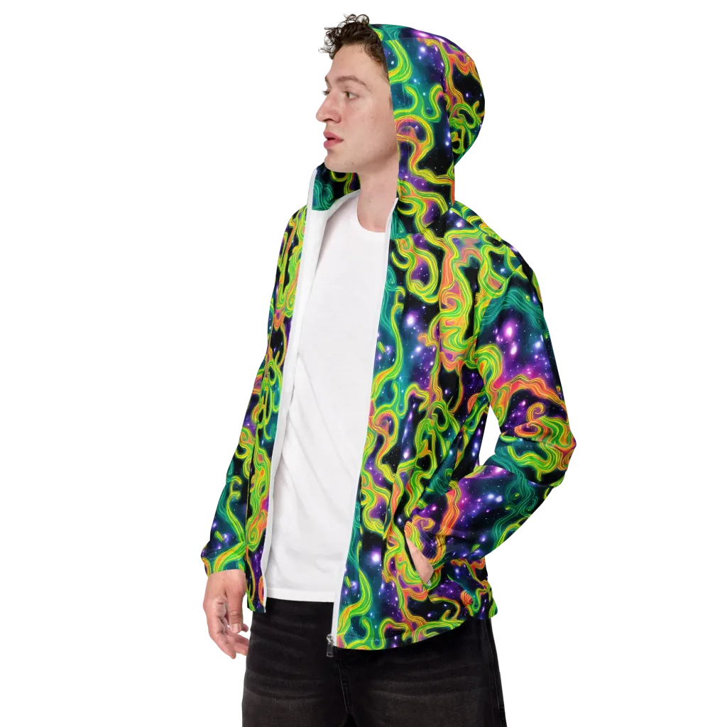 Cosmic Serpentine on Men's Windbreaker — Left Front