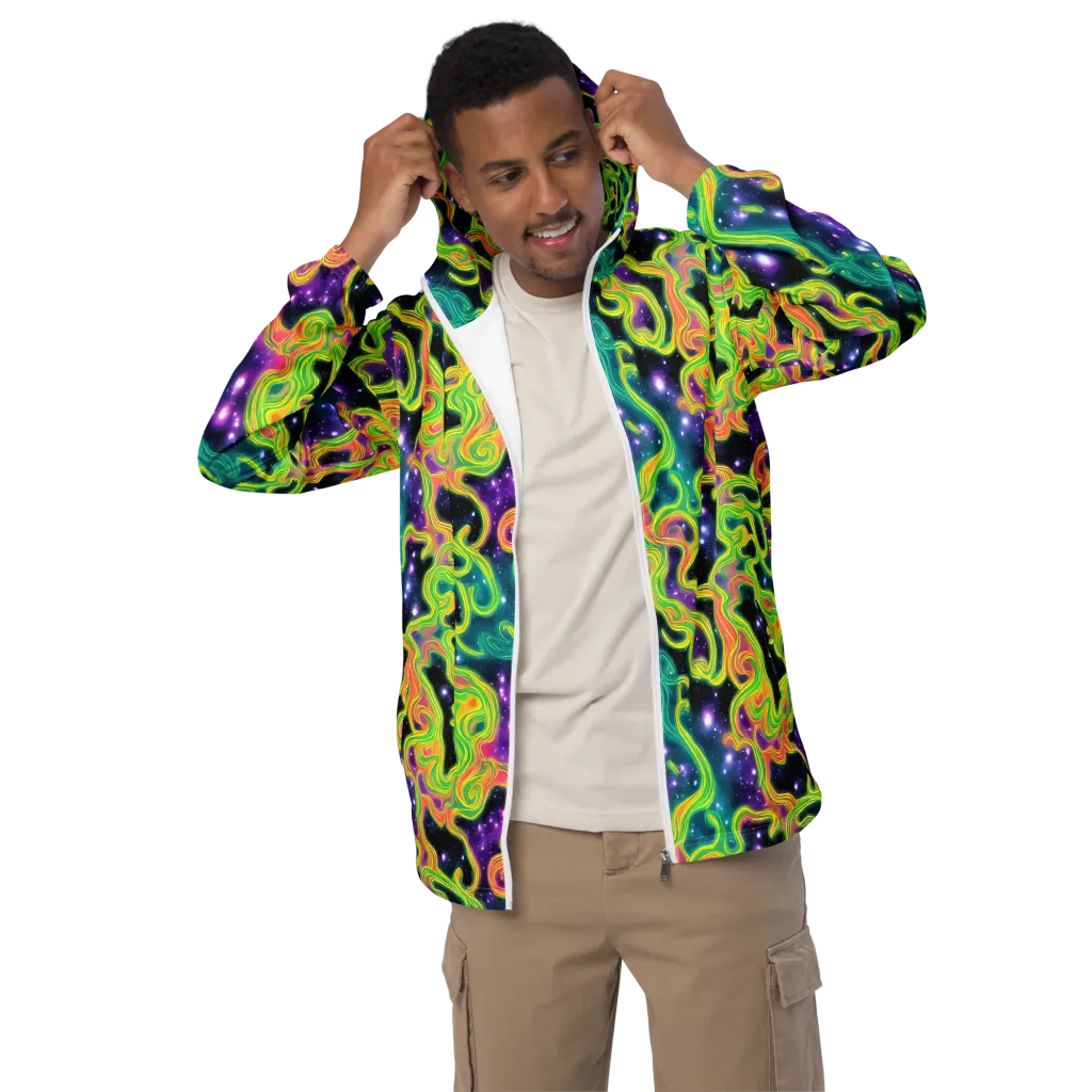 Cosmic Serpentine on Men's Windbreaker — Front