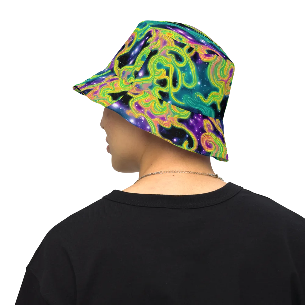 Cosmic Serpentine on Reversible Bucket Hat — Back Inside