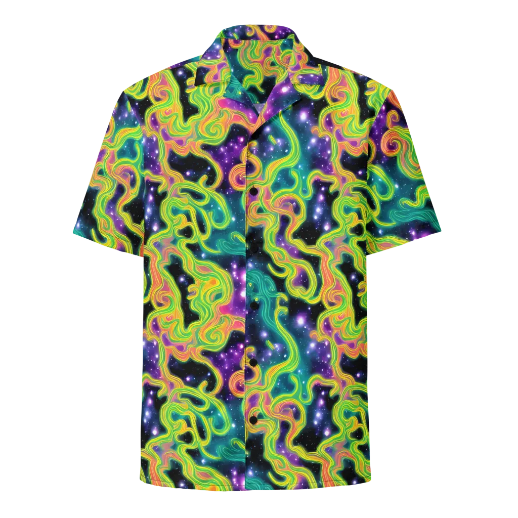 Cosmic Serpentine on Button Shirt — Front