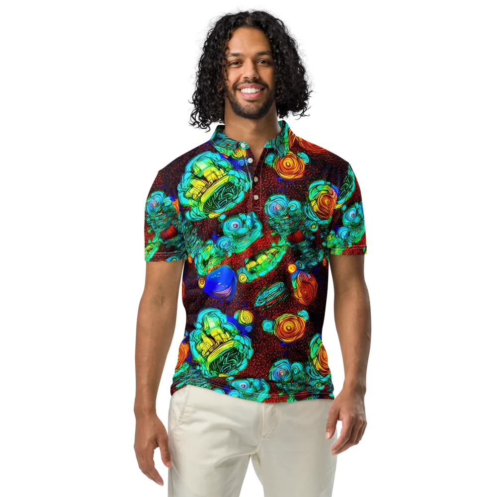 Chromatic Reef on Men's Slim Fit Polo Shirt — Front