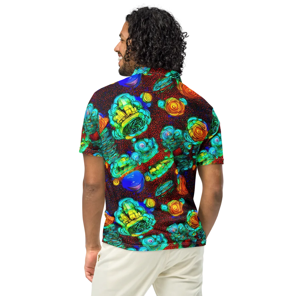 Chromatic Reef on Men's Slim Fit Polo Shirt — Back