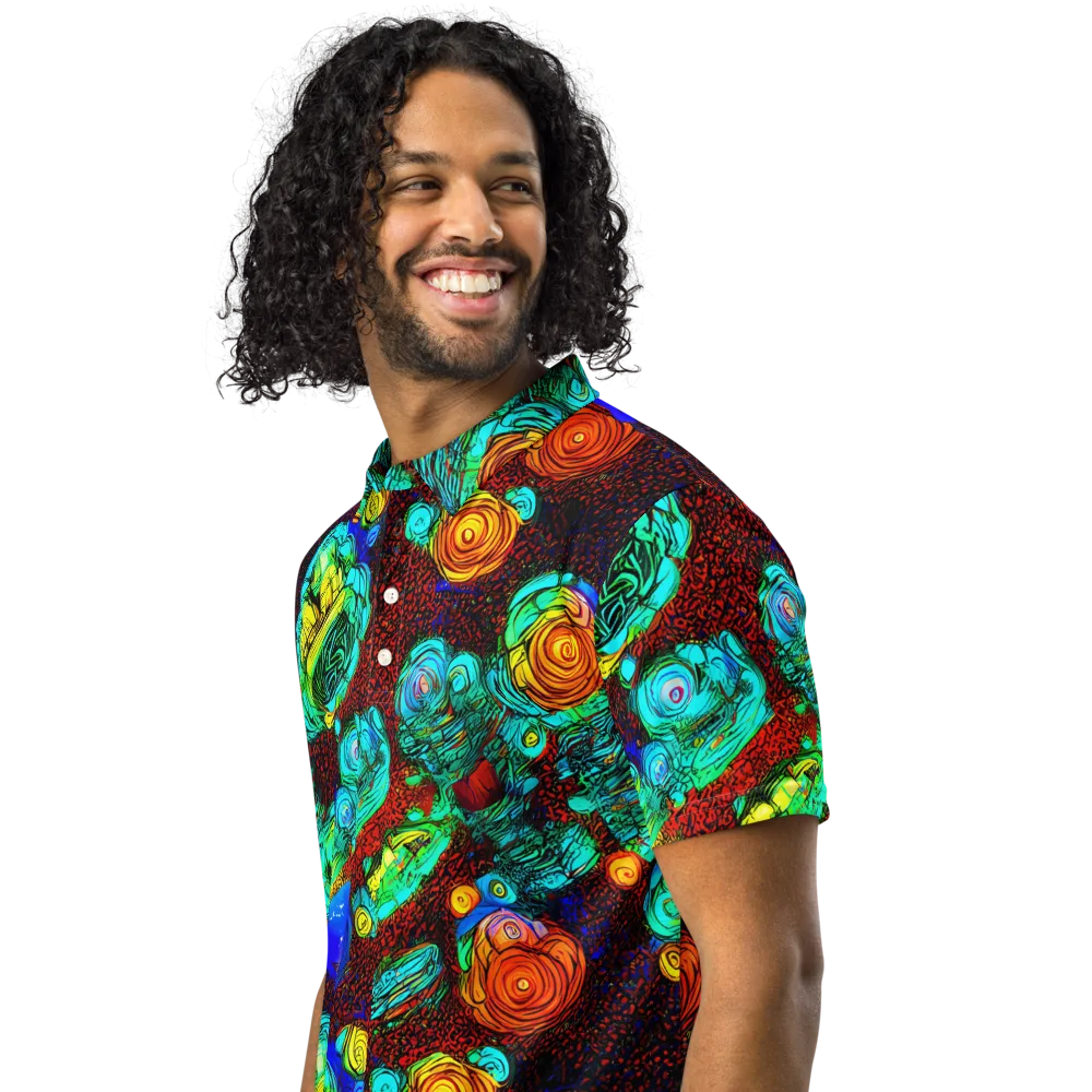 Chromatic Reef on Men's Slim Fit Polo Shirt — Left Front