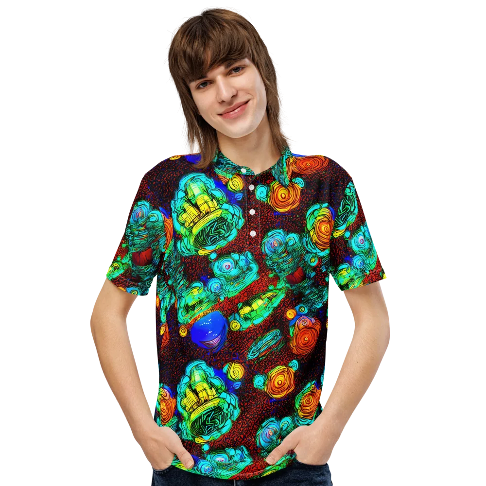 Chromatic Reef on Men's Slim Fit Polo Shirt — Front