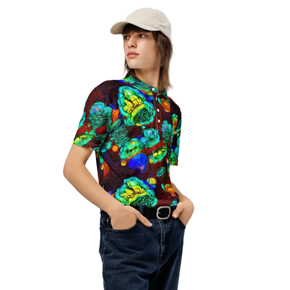Chromatic Reef on Men's Slim Fit Polo Shirt — Right Front