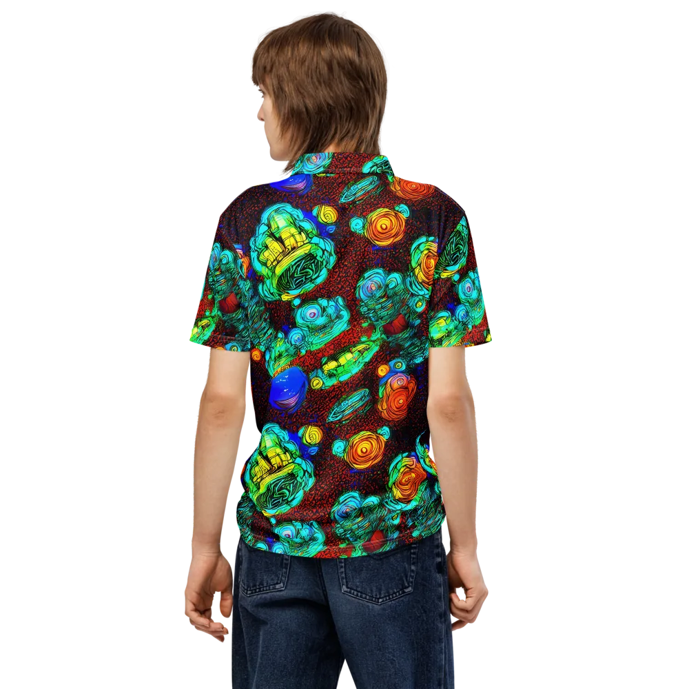 Chromatic Reef on Men's Slim Fit Polo Shirt — Back