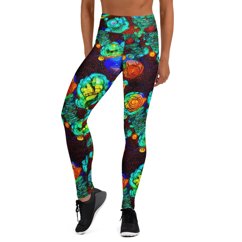 Chromatic Reef on Yoga Leggings — Front