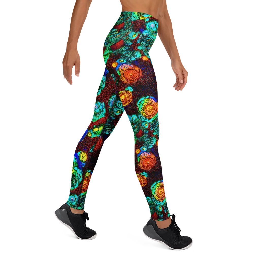 Chromatic Reef on Yoga Leggings — Right