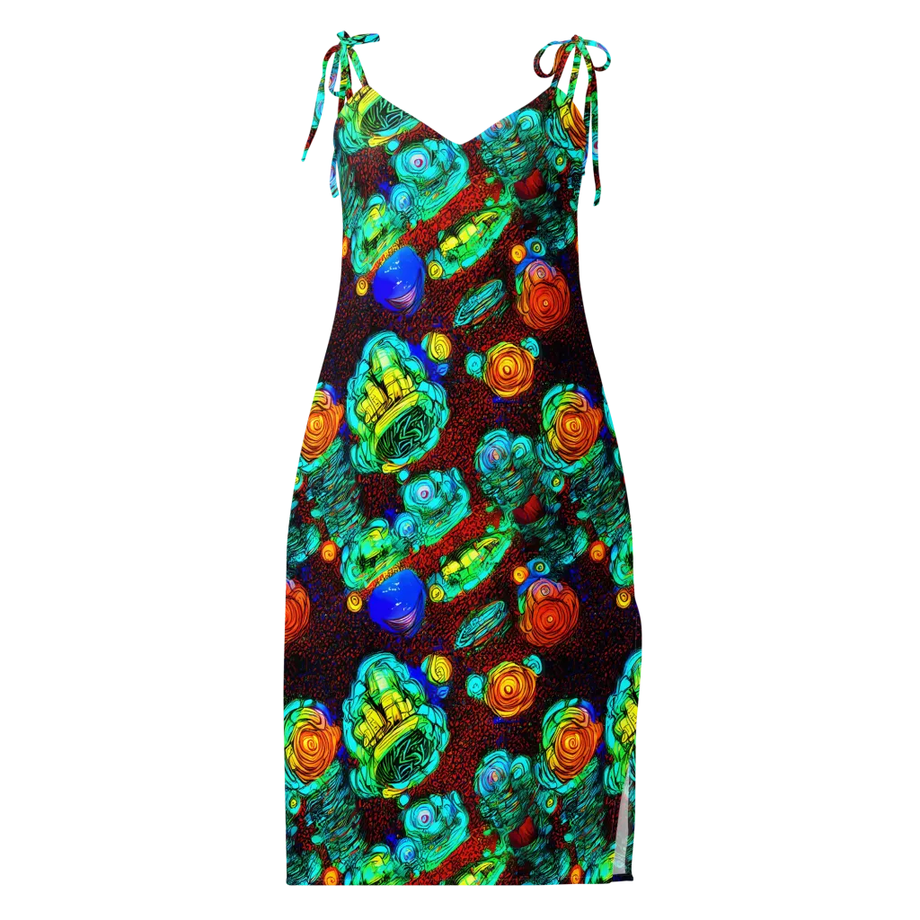 Chromatic Reef on Slip Dress — Front