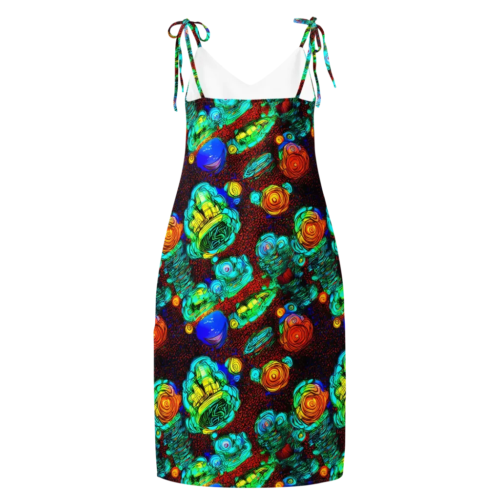 Chromatic Reef on Slip Dress — Back