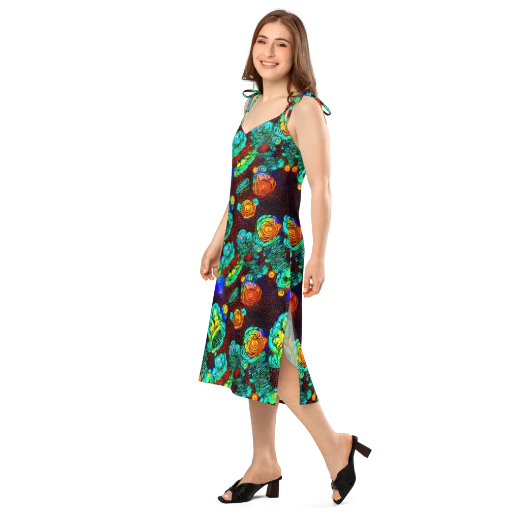 Chromatic Reef on Slip Dress — Left Front