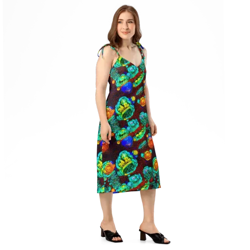 Chromatic Reef on a Slip Dress