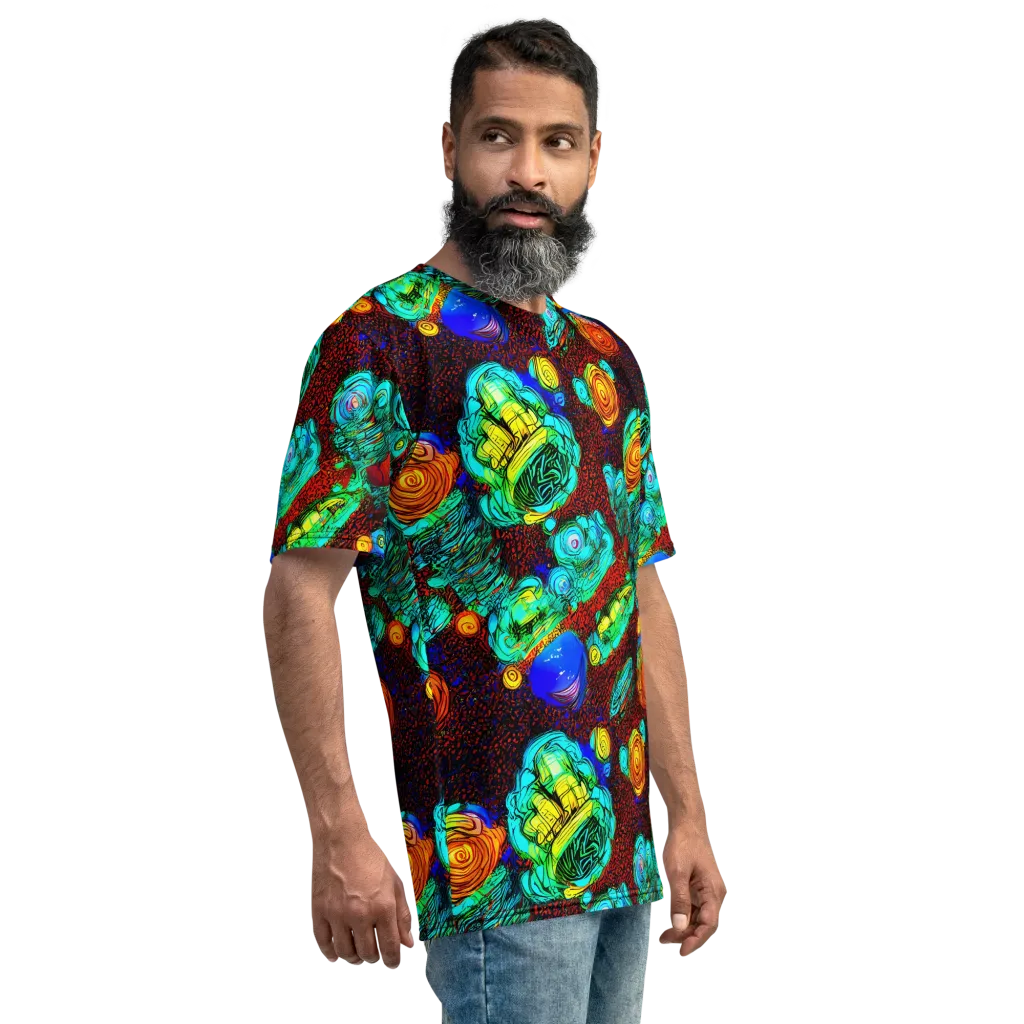 Chromatic Reef on Men's Crew Neck T-Shirt — Right