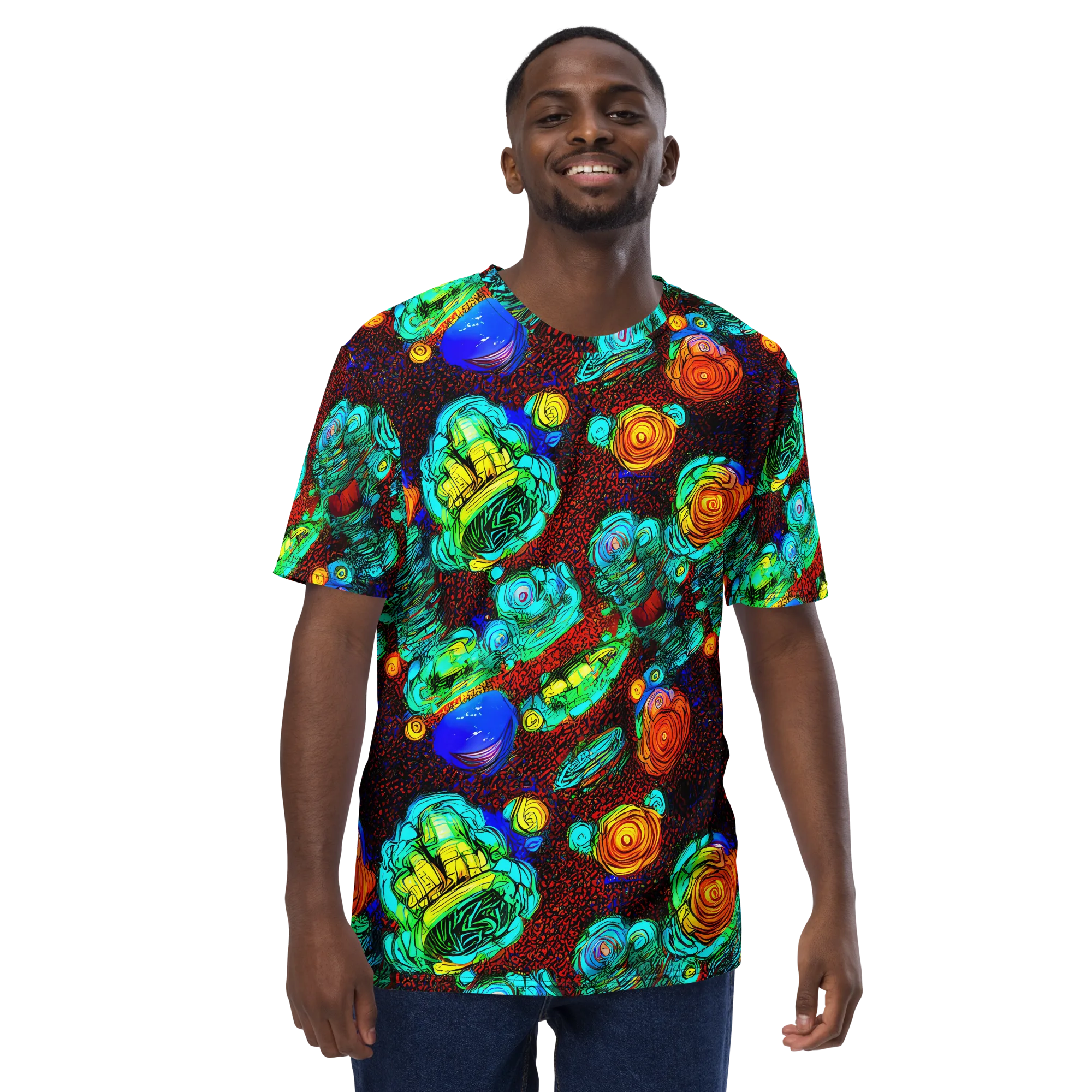 Chromatic Reef on Men's Crew Neck T-Shirt — Front