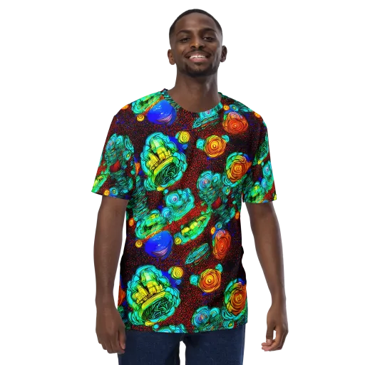 Chromatic Reef on a Men's Crew Neck T-Shirt