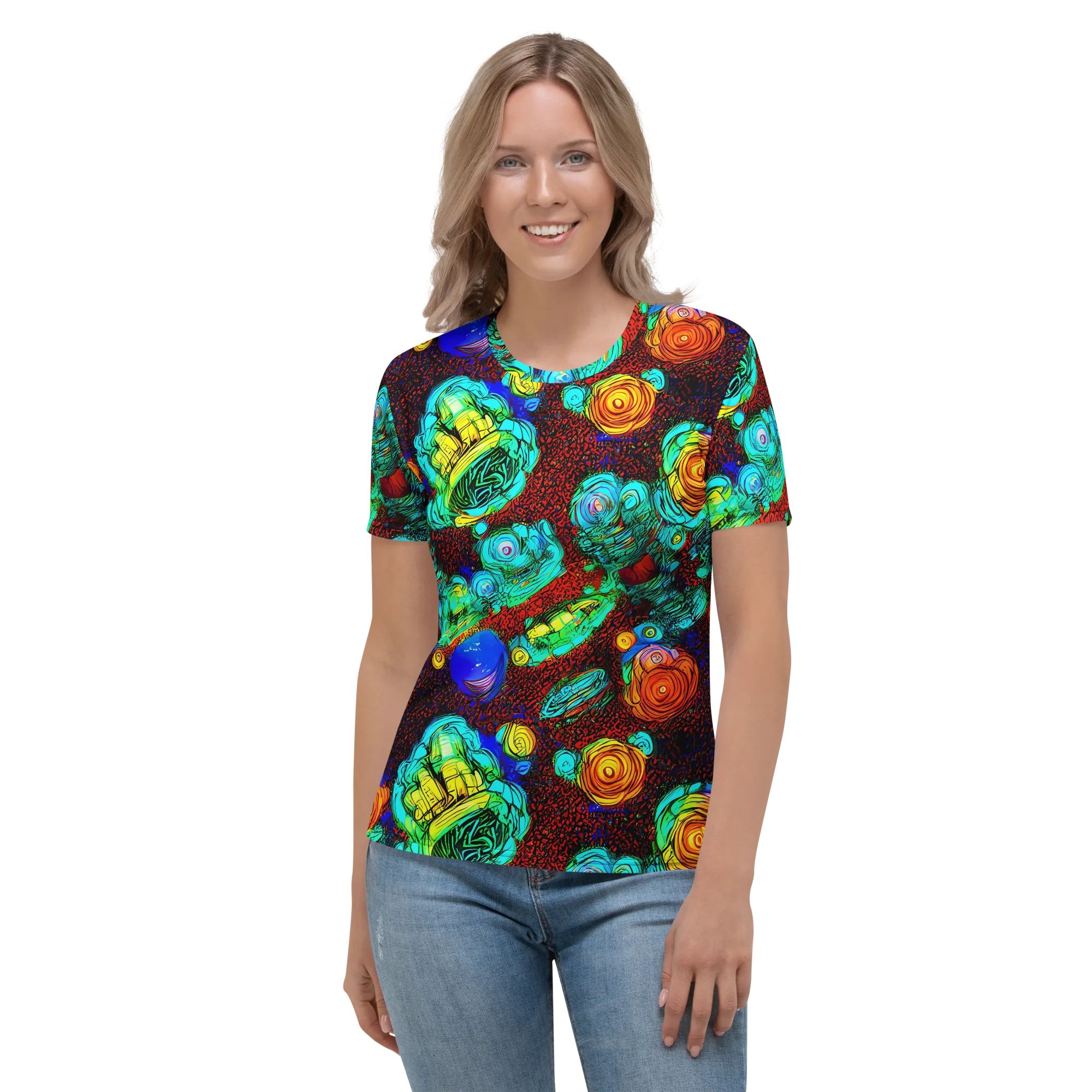 Chromatic Reef on Women's Crew Neck T-Shirt — Front