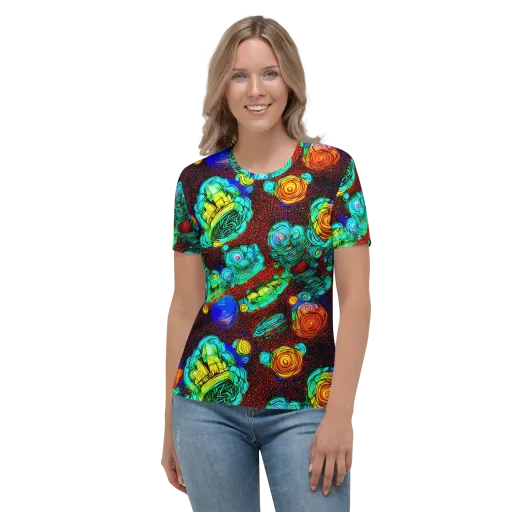 Chromatic Reef on a Women's Crew Neck T-Shirt