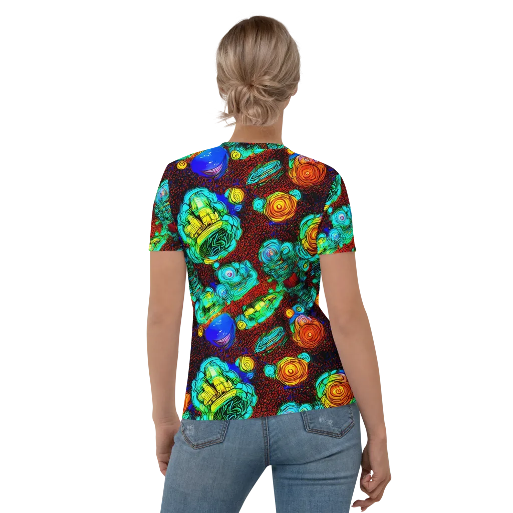 Chromatic Reef on Women's Crew Neck T-Shirt — Back