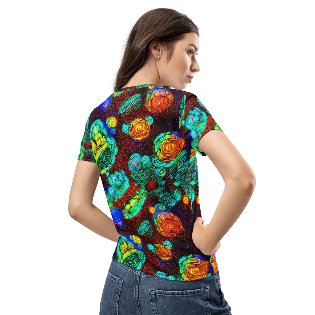 Chromatic Reef on Women's Crew Neck T-Shirt — Back