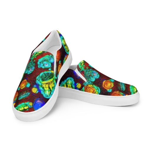 Chromatic Reef on a Men's Slip-On Canvas Shoes
