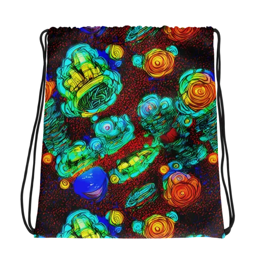 Chromatic Reef on a Drawstring Bag