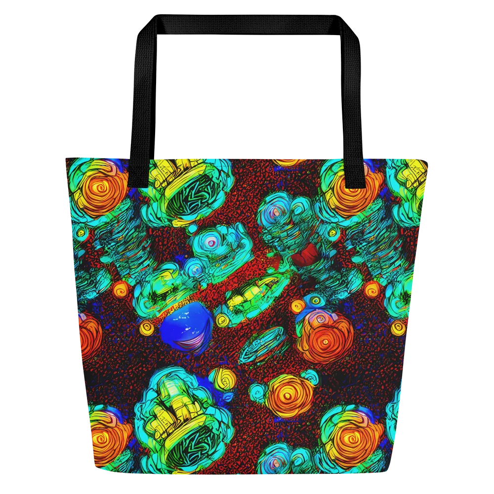 Chromatic Reef on Large Tote Bag W/ Pocket — Front