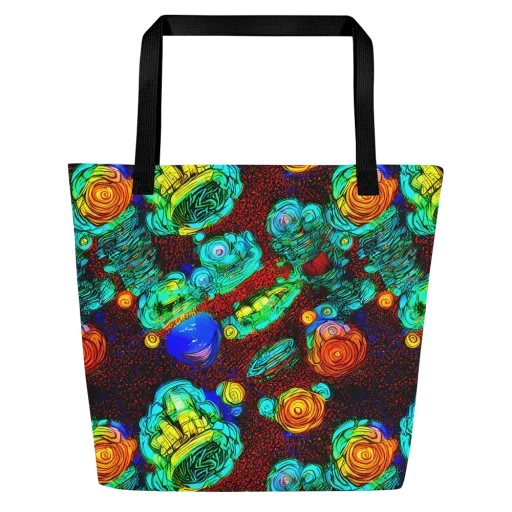 Chromatic Reef on a Large Tote Bag W/ Pocket