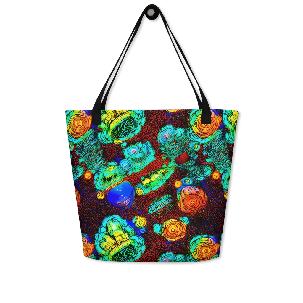 Chromatic Reef on Large Tote Bag W/ Pocket — Front