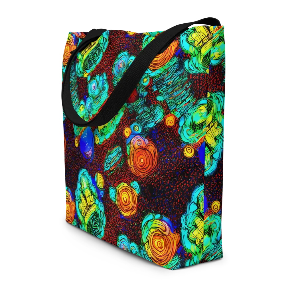 Chromatic Reef on Large Tote Bag W/ Pocket — Front