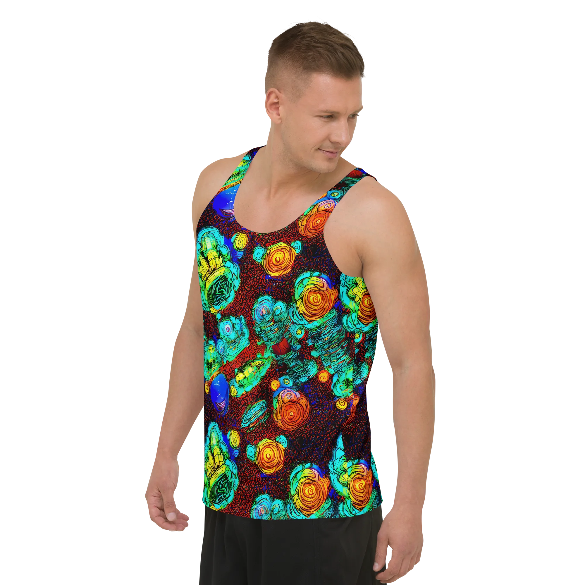 Chromatic Reef on Men's Tank Top — Left Front