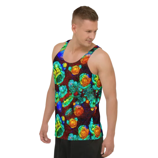 Chromatic Reef on a Men's Tank Top