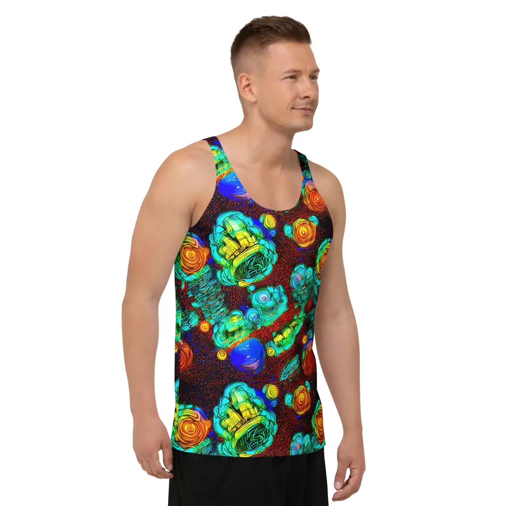 Chromatic Reef on Men's Tank Top — Right Front