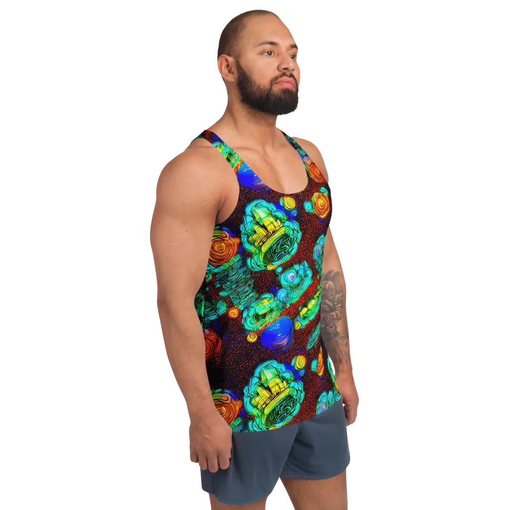 Chromatic Reef on Men's Tank Top — Right Front