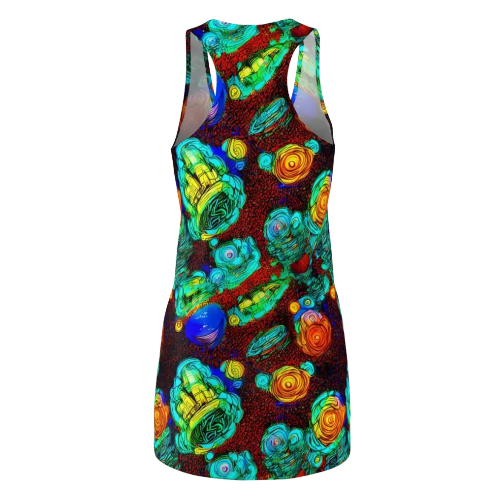 Chromatic Reef on Racerback Dress — Back