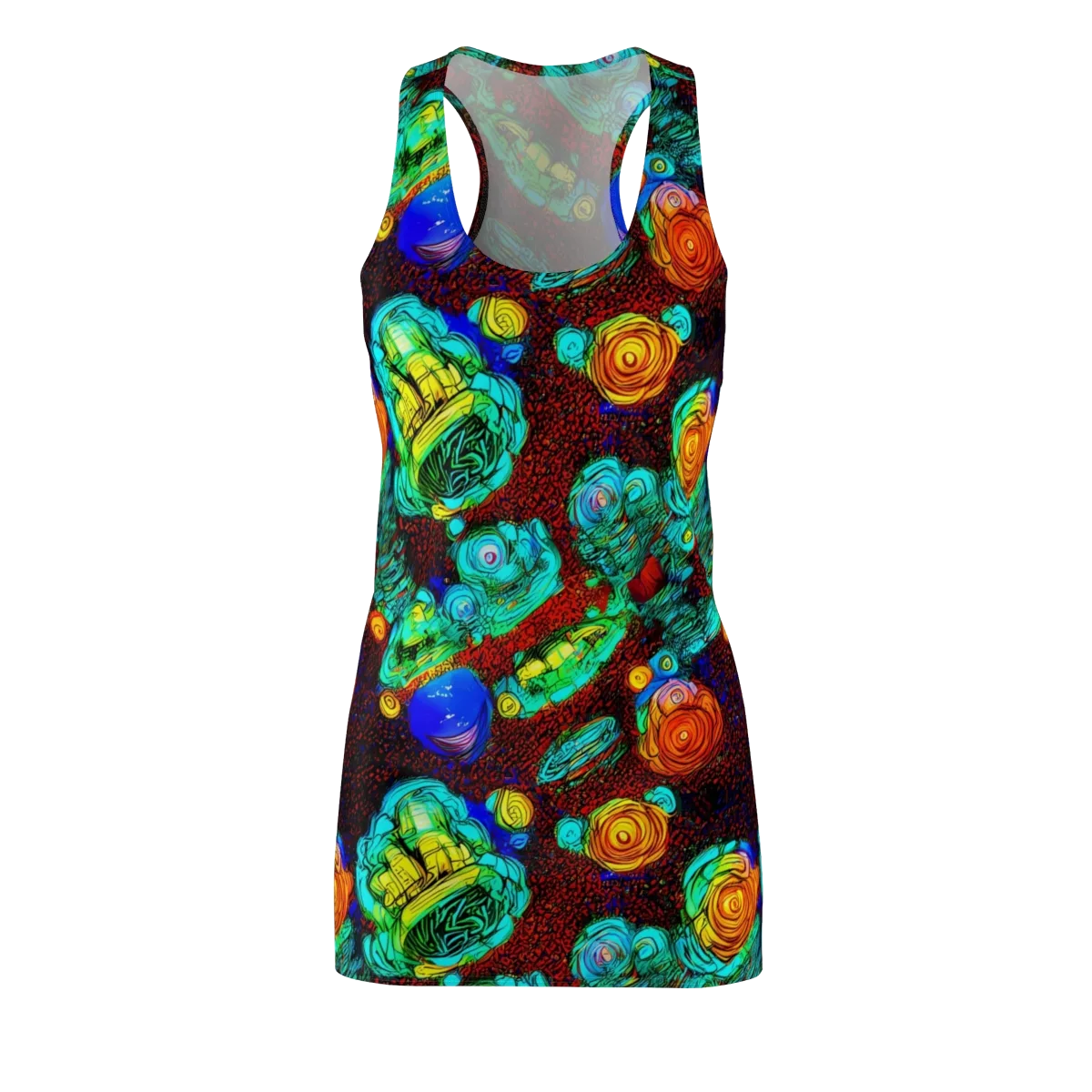 Chromatic Reef on Racerback Dress — Front