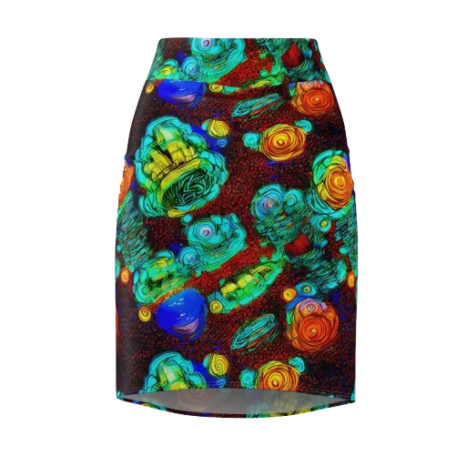 Chromatic Reef on a Pencil Skirt
