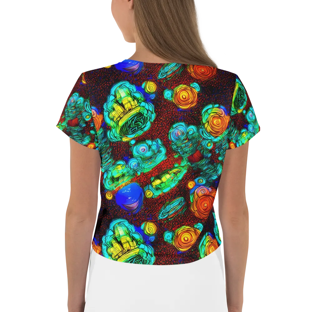 Chromatic Reef on Crop Tee — Back