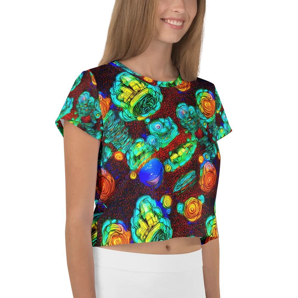 Chromatic Reef on Crop Tee — Right