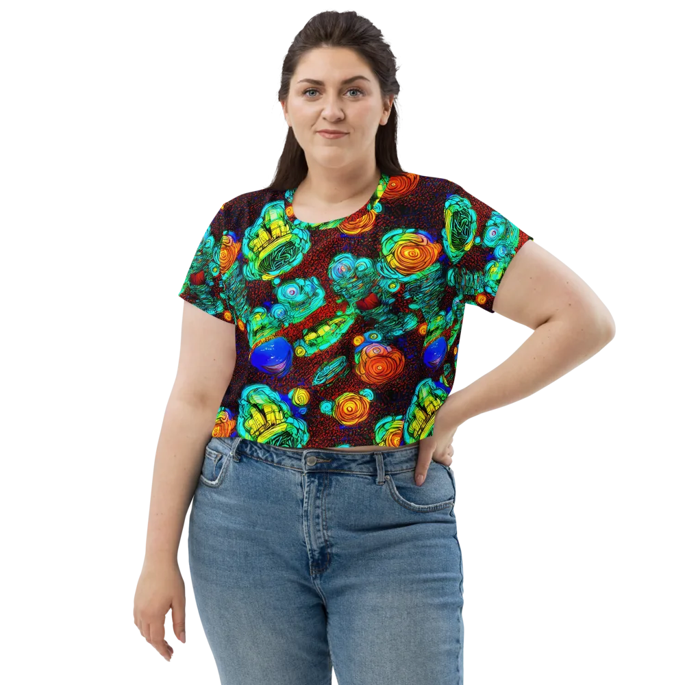 Chromatic Reef on Crop Tee — Front
