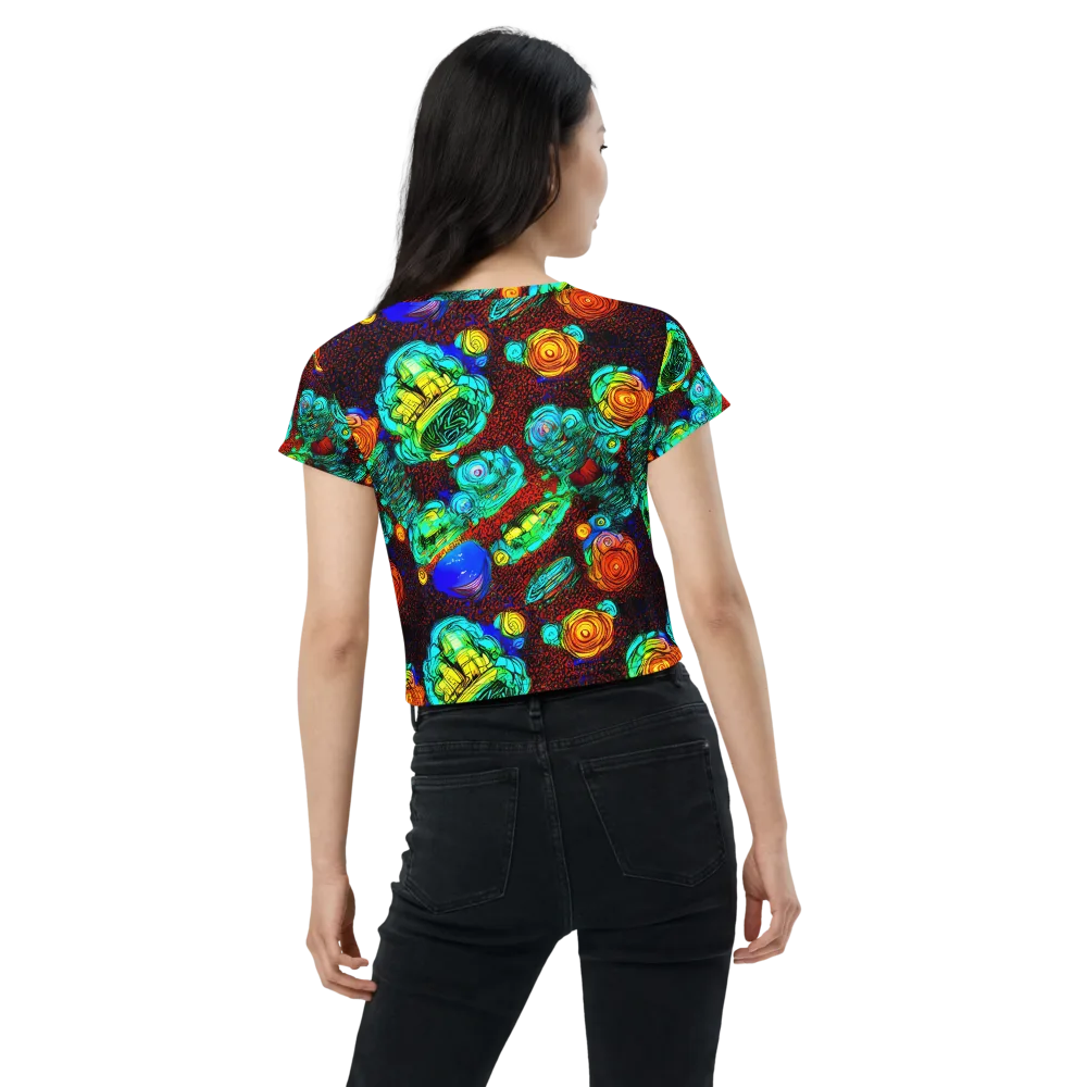 Chromatic Reef on Crop Tee — Back