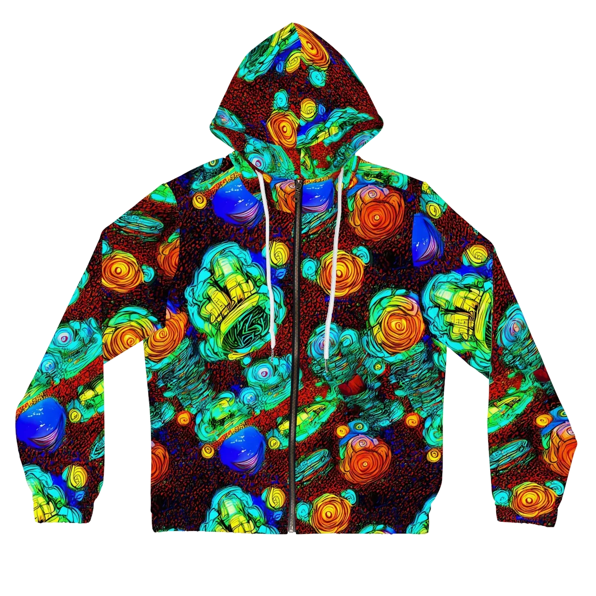 Chromatic Reef on Women's Full-Zip Hoodie — Front