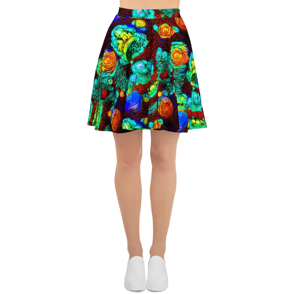 Chromatic Reef on Skater Skirt — Front